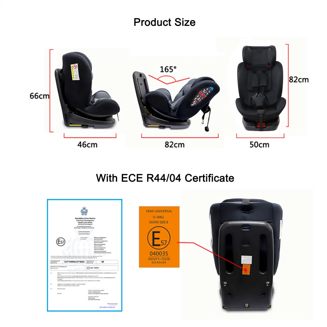 Support Rearward Facing China Manufacturer Beautiful Good Quality Car Baby Safety Seat Can 360 Spinning Cheap Price 0 - 12 Years